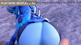 Watch this anime hentai girl ride cock like a pro in 3d