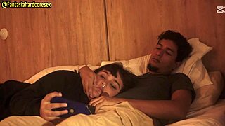 Watching Movie with Stepsister, Couldn't Resist MOUTH ACTION!