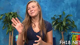 Hot eighteen girl gets pounded hard by her rubber during massage.