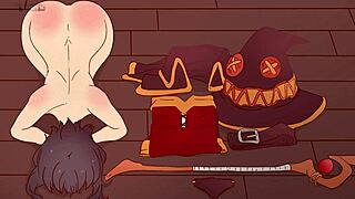 Megumin Bows Naked! Begs Black Man To Fuck Her In Konosuba Parody!