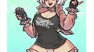 Elphelt Valentine hentai slideshow from Guilty Gear.