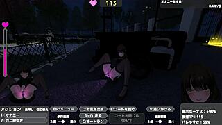 sereka exposes under coat outdoors 😳