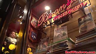 redlight eurobabe masturbates after sex with hooker