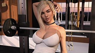 summers gone 43 - big tits blonde in gym ass scene