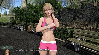 I can't help staring at Katia's big boobs during training