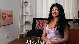 latina teen 18+ girlfriend slobbers and gets pounded in casting