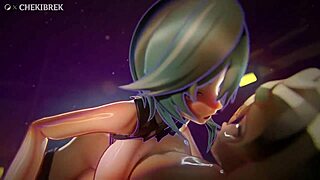 Anime video contrasts big ass with creampie scenes