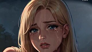 Фута транссексуалка трахает женскую сводную сестру с публичным пляжным минетом в 3D хентай ASMR. Дикая толпа смотрит!