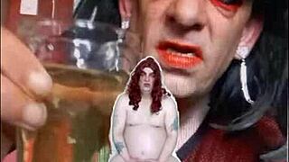 hey, this bisexual sissy guy is naked and swallowing pee lol 😳