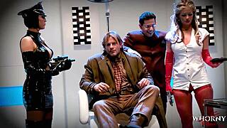 Kinky Porn Parody Orgy Features Hot Babes in Latex Riding and Muff Diving