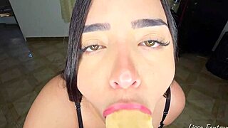 pov playing with big dildo until i squirt hard