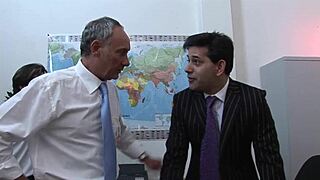 damn, orgy erupts in chief's office!