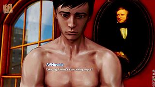 Exploring the inn in this anime game adventure