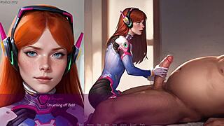 Unsatisfied wife blows husband's friend in wild 3D hentai scene