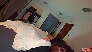 Sharing a bed with hot milf stepmom, fucking her pussy?