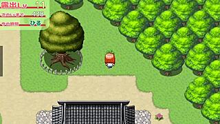 She gets sexy red bikini from another girl in rural exhibitionist fun.