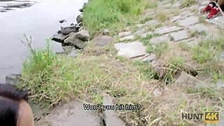Hunt4k delivers stunning outdoor sex with graceful Czech brunette babe