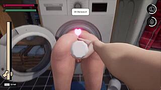 Hey, ever seen a stepmom stuck in a washing machine like this?