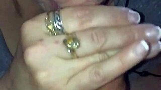 This bbw couple enjoys a slow-motion blowjob and cumshot session together.