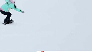 I went from snowboarding to fucking alice flore and amelia ost's pussies.