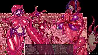 i love exploring this latex dungeon with futanari monsters