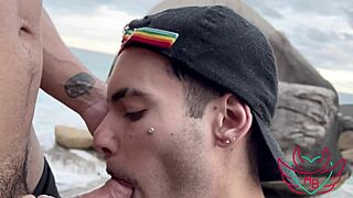 Beautiful Outdoor Beach Exhibitionists Enjoy Public Voyeur Fun