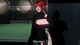 in secondlife, white slut performs deepthroat sucking in public outdoor scene