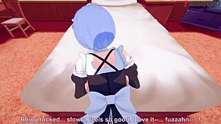 Rem's POV Fucking With Big Boobs Maid.