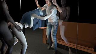 3d sexy asian anime wife cheats with big black cock