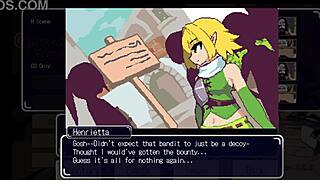 elf girl in hentai takes two cocks roughly, deepthroat and all