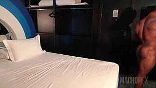 Blindfolded Guy Takes Monster Cock Bareback