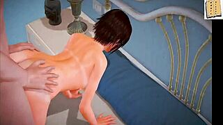 Family members engage in erotic sex in anime hentai game