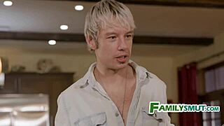 teen scout showing off her talents to the family in uniform, what a surprise