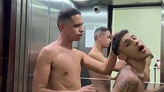 I burst the skinny twink's ass with my huge big black cock using toys at home.