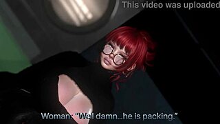 in secondlife, white slut performs deepthroat sucking in public outdoor scene