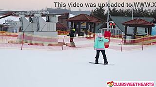 I went from snowboarding to fucking alice flore and amelia ost's pussies.