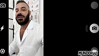 The masseur begins his first session at the spa.