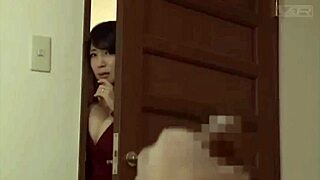 japanese milf sneaks around, eyeing him while he sleeps fast.