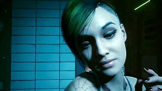 hey, check out this hot cyberpunk animation where judy alvarez fucks a girl so intensely 😈🔥