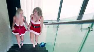 step mom surprises with step aunt for christmas fun