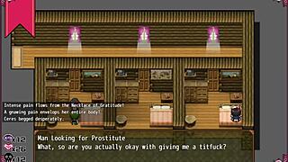 Bruxinha says, 'first job as prostitute, doing espanhola' in hentai