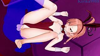 mikamo neru in bunny girl outfit fucks uzawa reisa intensely. Creampie in blue archive hentai.