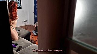 Stepbrother gets caught masturbating, leads to fucking stepsister creampie! 😳💥