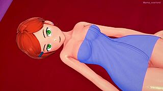 Gwen finishes shower, drops towel for intense fucking.