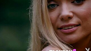 zhenya belaya, that petite blonde teen, strips and poses naked outdoors, looking so hot