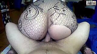 Hot girl bends over to ride roommate's dick