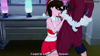 Helen Parr As Elastigirl Sucks The Wrong Santa In See-Through Hentai Full Movie! 😏