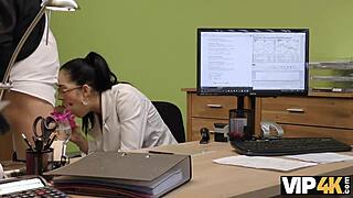 Vip4k Agent Approves Credit of Brunette Nympho for Hot Sex Action