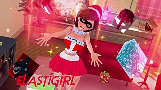 Helen Parr As Elastigirl Sucks The Wrong Santa In See-Through Hentai Full Movie! 😏