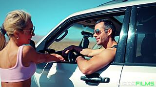 Fitness model gets creampied in public, contrasting athletic body